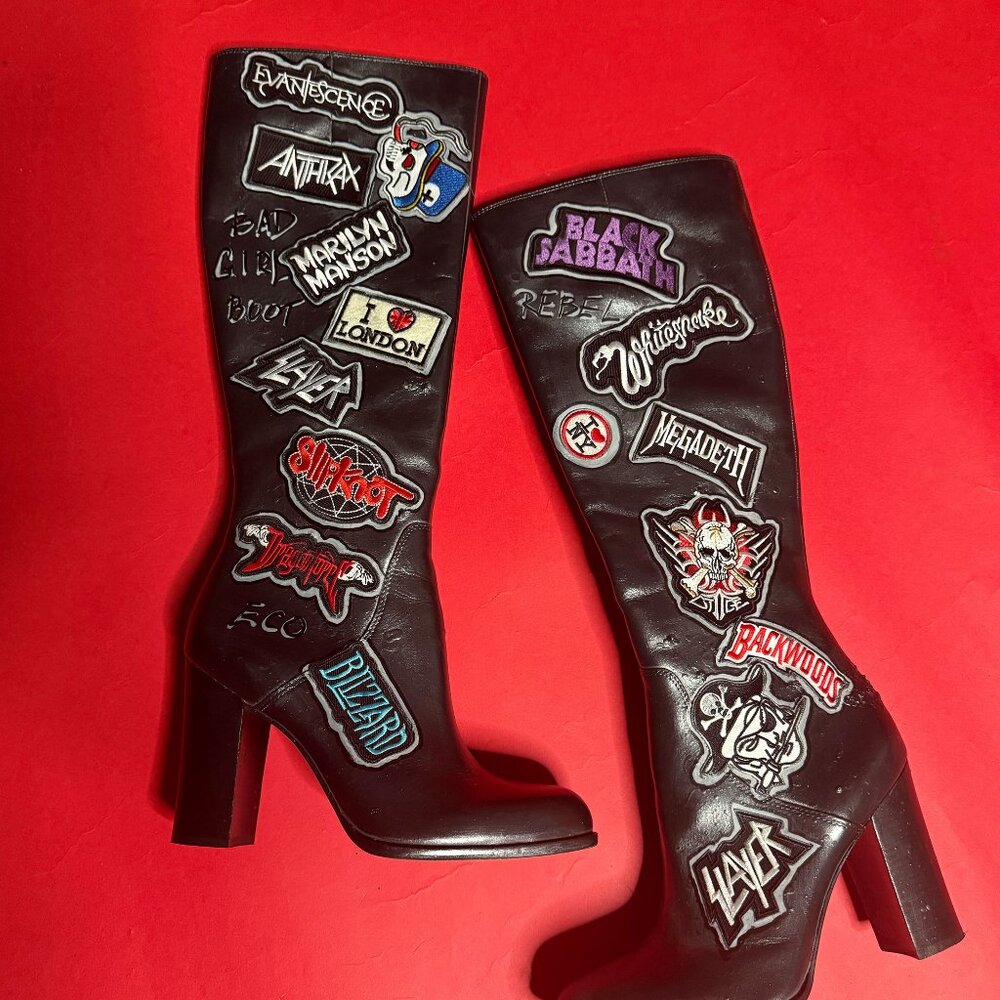 One-of-a-Kind Upcycled “Bad Girl Boots” – Originally by Sam Edelman, Size 10